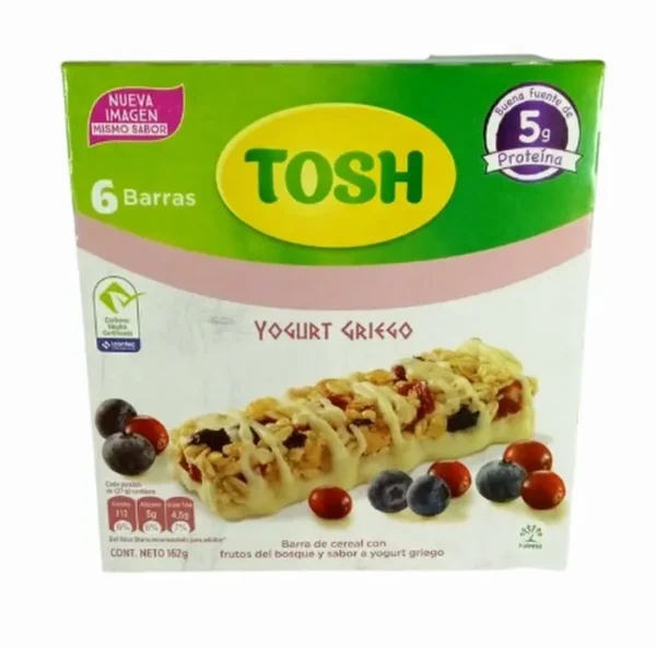 BARRA CEREAL TOSH YOGURT GRIEG FRU RJ 6U UND