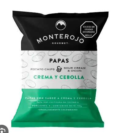 PAPAS FRITAS MONTEROJO CREMA CEBOLLA 100 UND