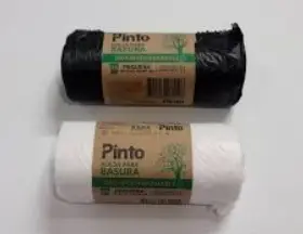 BOLSA BASU PINTO BIO NEGRA 43X48 CM 30 U UND