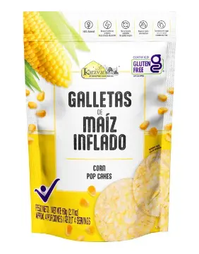 GALLETA DE MAIZ INFLADO KARAVANSAY 60 G UND