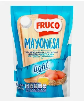 SALSA MAYONESA FRUCO LIGHT 180 G UND