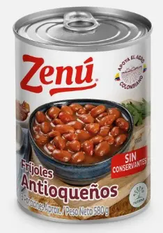 FRIJOLES ZENU ANTIOQUENOS LT 580 G UND