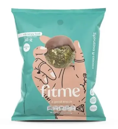 SNACK FITME SPIRULINA CACAO MACA ARAN 38 6 UND