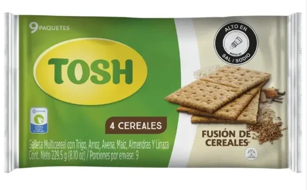 GALLETA TOSH FUSION DE CEREALES 229.5 G UND