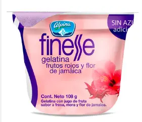 GELATINA FINESSE FTOS ROJOS 108 G UND