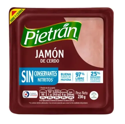 JAMON PIETRAN DE CERDO TJ 230 G UND