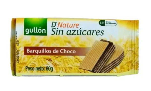 GALLETA GULLON BARQUILLOS CHOCOLATE 60 G UND