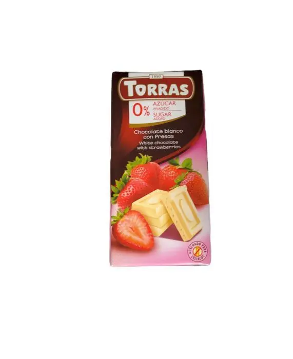 [9688-UND] CHOCOLATE BLANCO CON FRESAS TORRAS 75 G UND