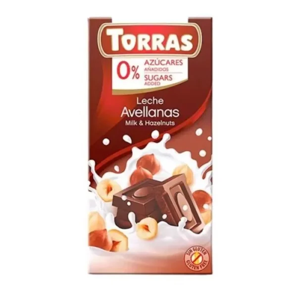 [9687-UND] CHOCOLATE LECHE Y AVELLANAS TORRAS 75 G UND
