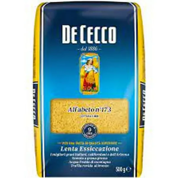 [9491-UND] PASTA ALFABETO DE CECCO 500 G UND