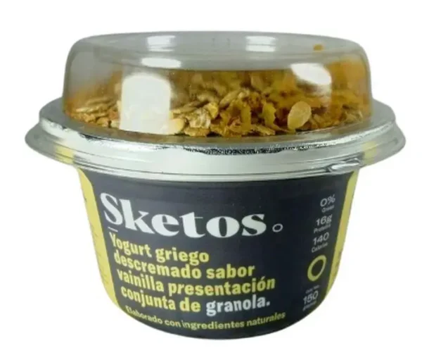 YOGURT GRIEGO SKETOS CON GRANOLA 150 GR UND