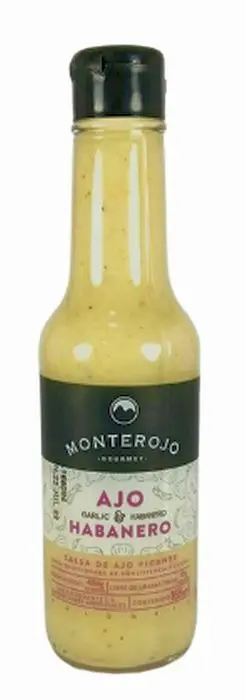 [5513-UND] SALSA AJI HABANERO MONTE ROJO AJO 165 ML UND
