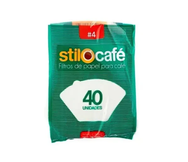 FILTRO DE PAPEL PARA CAFE CONO N4 40 U UND