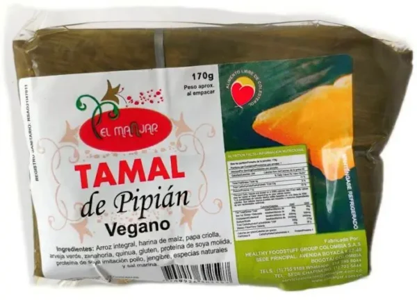 [6582-UND] TAMAL VEGANO PIPIAN EL MANJAR 170 GR UND