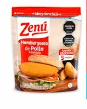 HAMBURGUESA DE POLLO ZENU APANADO 425  G UND
