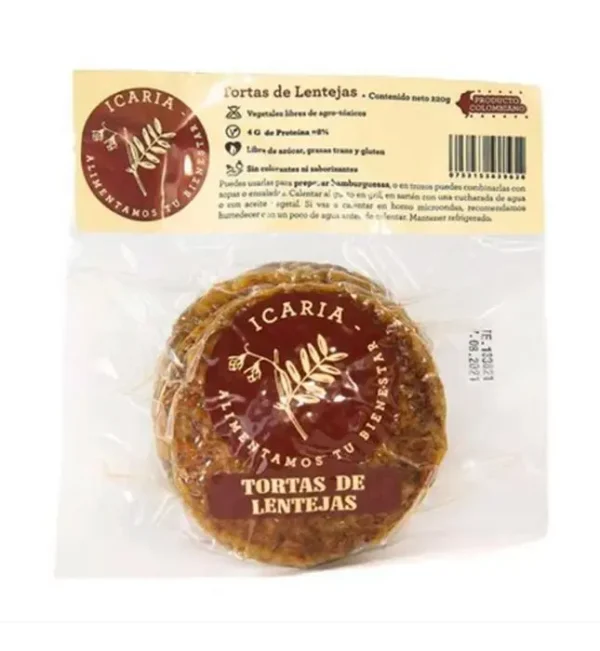 [11011-UND] HAMBURGUESA ICARIA LENTEJAS 220 G UND