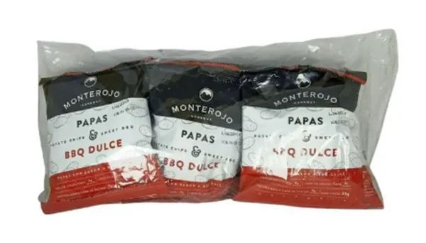 [12922-UND] PAPAS FRITAS MONTEROJO BBQ 25G 6 U UND