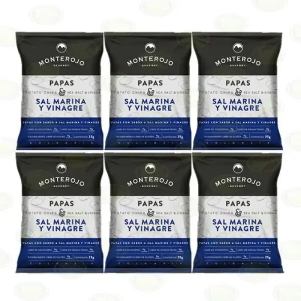 PAPAS FRITAS MONTEROJO SAL MAR VIG 25G 6 UND