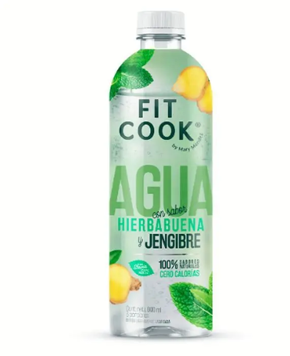 [10672-UND] AGUA HIERBABUENA JENJIBRE FIT COOK 600ML UND