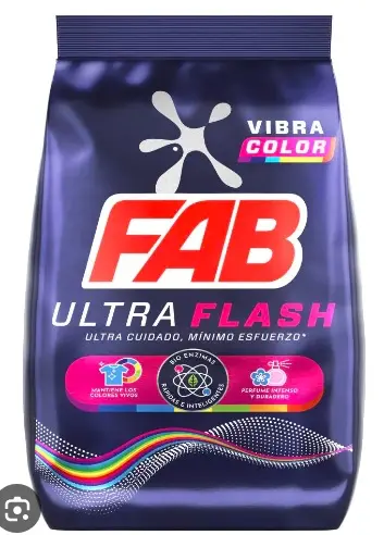 [13164-UND] DETERG POLVO FAB ULTRA FLASH COLOR 2000G UND