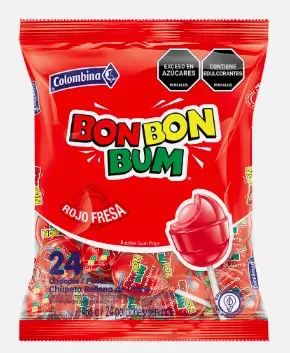 [12714-UND] BONBON BUM ROJO FRESA 24 U UND