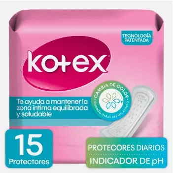 [12580-UND] PROTECTORES KOTEX INDICADOR DE PH 15 U UND