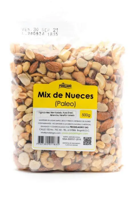 [5139-UND] MIX DE NUECES PRODELAGRO PALEO 500 G UND