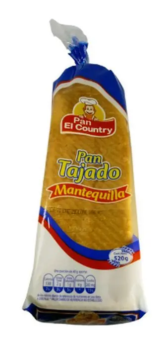 [2492-UND] PAN TAJADO EL COUNTRY MANTEQUILL 500 GR UND