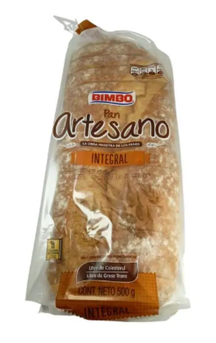 [5202-UND] PAN ARTESANO INTEGRAL BIMBO 500 G UND