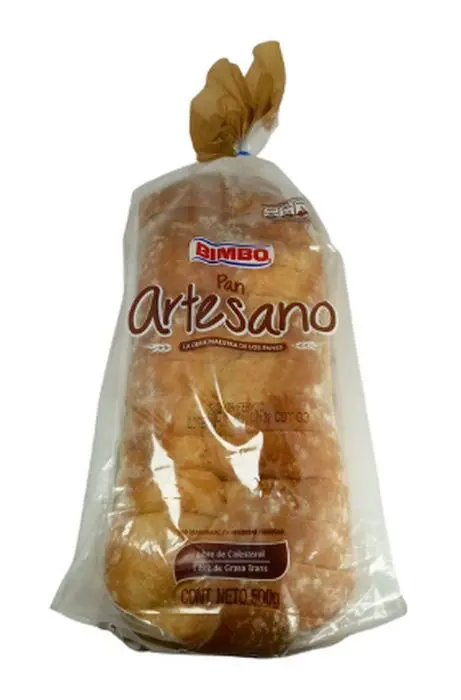 PAN ARTESANO BLANCO BIMBO 500 G UND