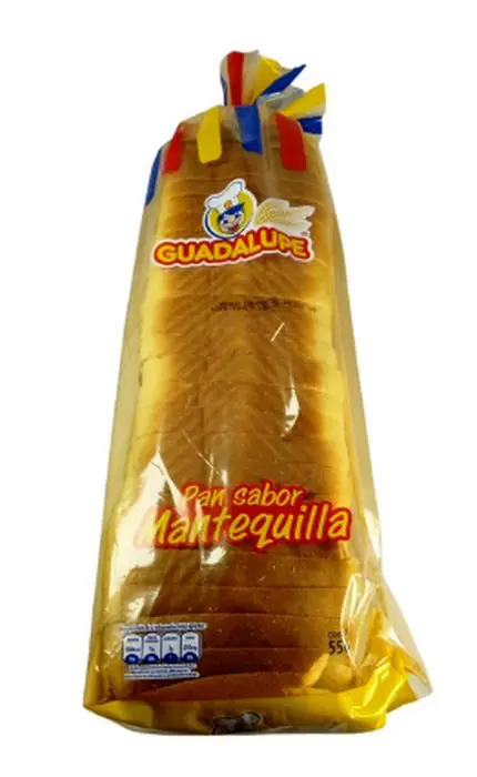 PAN TAJADO GUADALUPE MANTEQUILLA 550 GR UND
