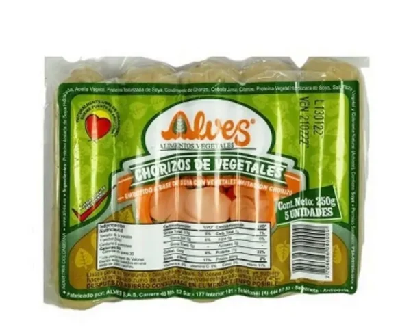 [12560-UND] CHORIZO VEGETAL ALVES 250 G UND