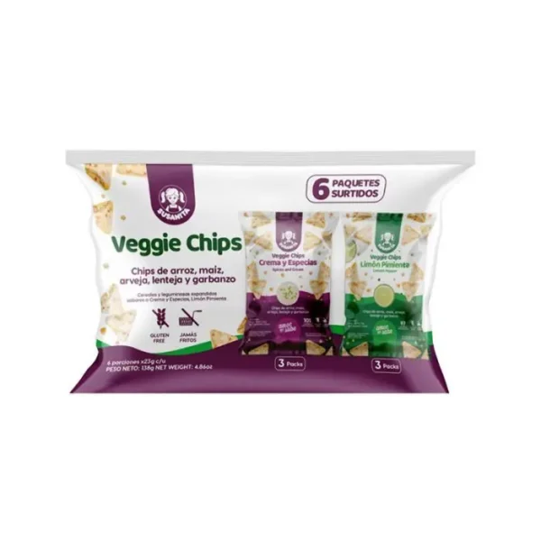[10630-6UN] CHIPS VEGGIE ARROZ MAIZ SUSANITA 23 G 6 UND