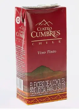 [9462-UND] VINO TINTO 4CUMBRES CHILENO TETRA 1 LT UND