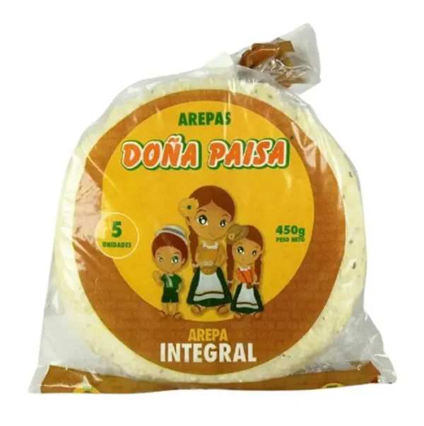 AREPA INTEGRAL DONA PAISA 5 450 GR UND