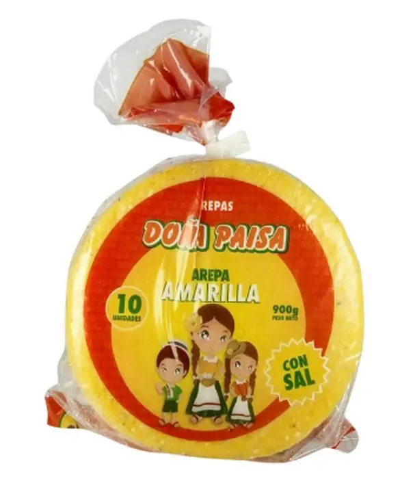 AREPA AMARILLA DONA PAISA SAL 10 900 GR UND