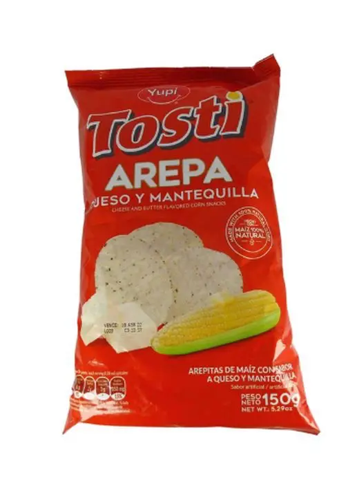 [5610-UND] PASABO TOSTI YUPI AREPA QUESO 150 GR UND