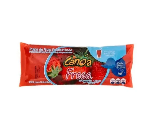 PULPA DE FRUTA FRESA SIN AZUC CANOA 230G UND
