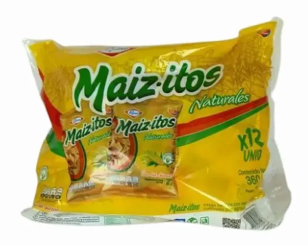 [483-12U] PASABO MAIZITOS NATURAL 30 GR 12 UND