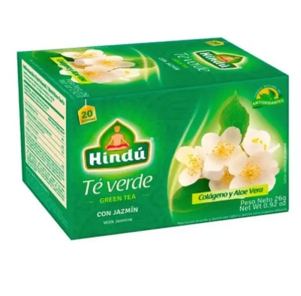 [1298-UND] TE VERDE HINDU CAJA SURT 20 BOLS UND