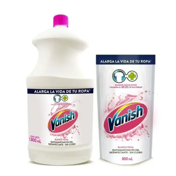 QUITAMANCHAS VANISH BLANCO 1800+800 ML UND
