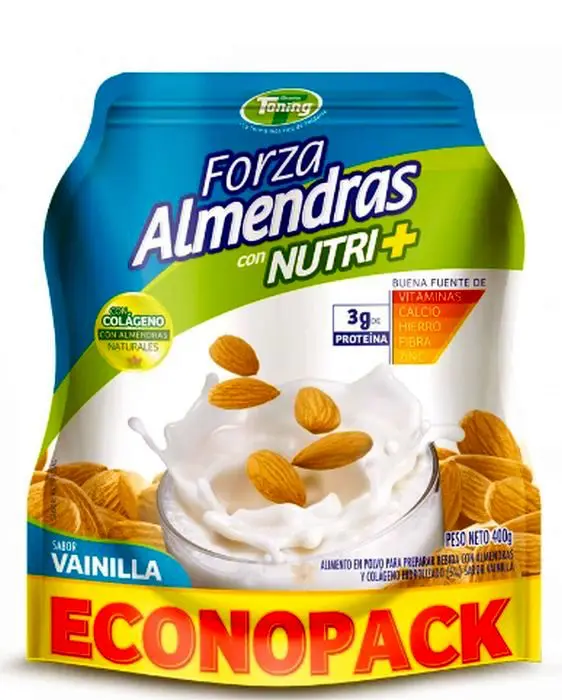 [10086-UND] LECHE POLVO ALMENDRAS TONING VAINIL 400G UND