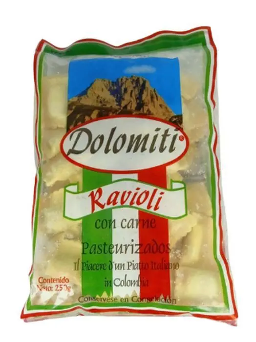 [1736-UND] PASTA RAVIOLI CARNE DOLOMITI 250 G UND