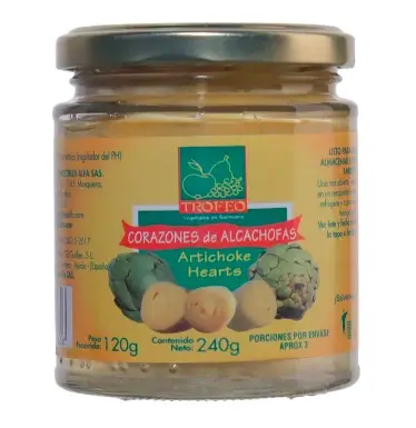 [11658-UND] CORAZONES DE ALCACHOFAS TROFEO 240 G UND