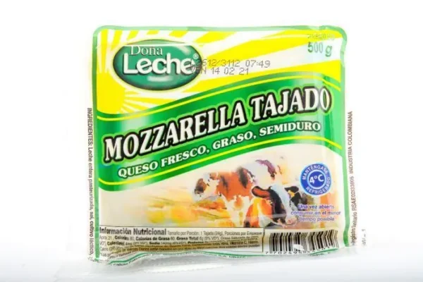 [4091-UND] QUESO MOZARELLA TAJADO DONA LECHE 500 GR UND