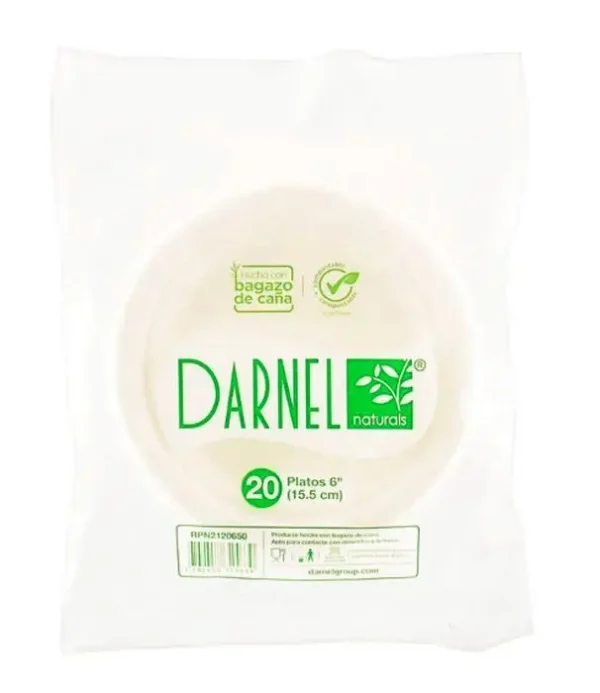 PLATO ECOLOGICO DARNEL PEQUENO 20 UN UND
