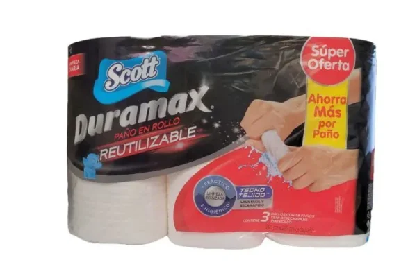 [3976-UND] TOALL COCINA SCOTT DURAMAX REUTILIZ 3 R UND