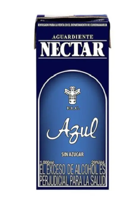 [112-UND] AGUARDIENTE NECTAR AZUL CAJA LT UND