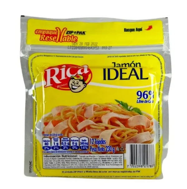 [12353-UND] JAMON RICA IDEAL TJ 230 G UND