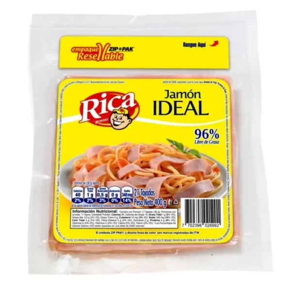 [12356-UND] JAMON RICA IDEAL TJ 400 G UND